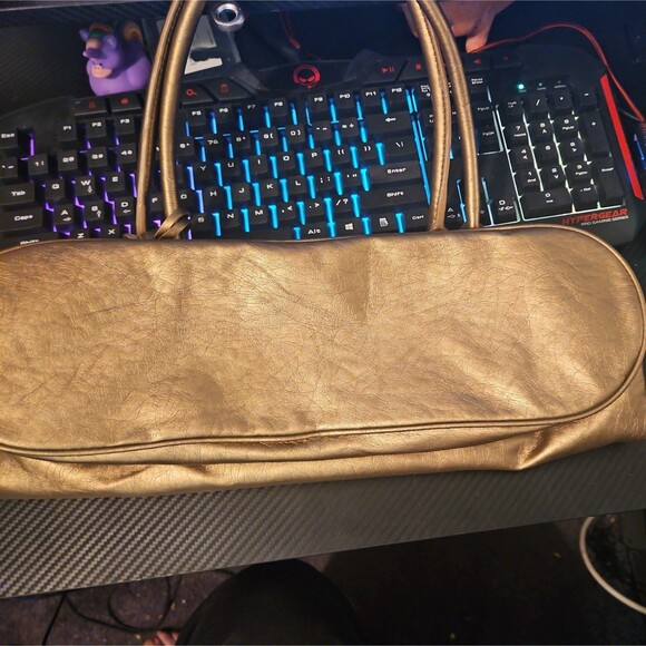 Neiman Marcus Antique Gold Faux Leather 100 Year Anniversary 1907-2007 Tote Bag - Picture 4 of 4